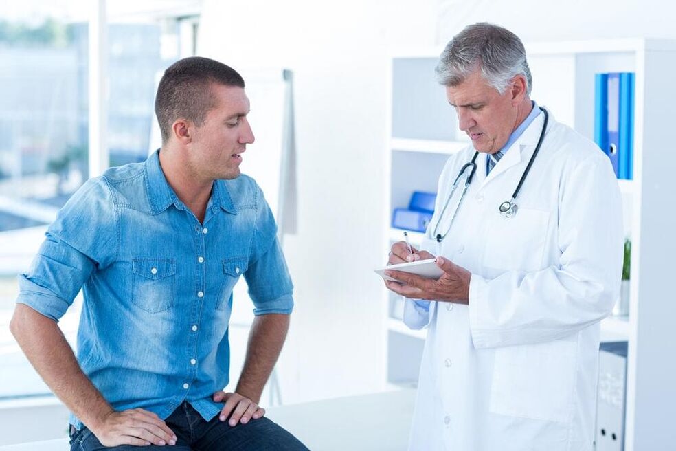 doctor prescribes treatment for prostatitis