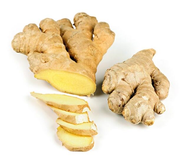Ginger root eliminates inflammation and provides relief to the patient with prostatitis